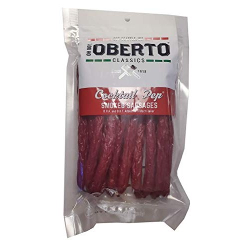 Oh Boy! Oberto Classics Cocktail Pep Smoked Sausages | 12 Ounce ...