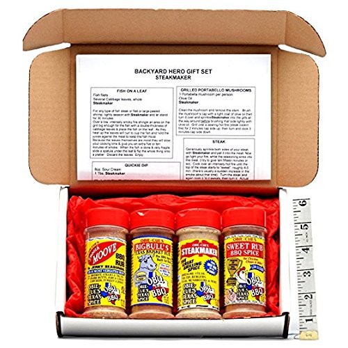 Obie-Cues Texas Gift Box, 4 Bottles - Backyard Hero Steakmaker