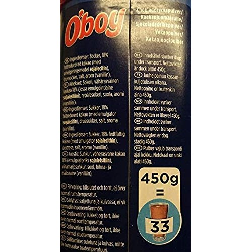 Oboy Chocolate Drink Mix 450G 15.8Oz 1 Pack