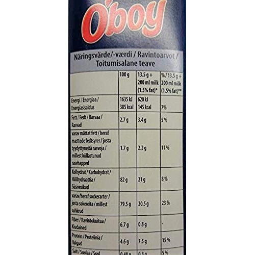 Oboy Chocolate Drink Mix 450G 15.8Oz 1 Pack