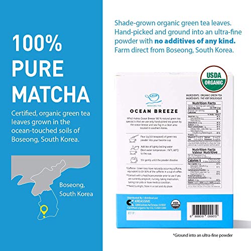 Organic Matcha Green Tea Powder [1.2 Oz Starter] Culinary Grade