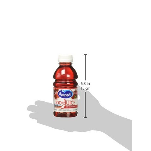 Ocean Spray 100% Juice, Cranberry, 10 Ounce Bottle Pack Of 6