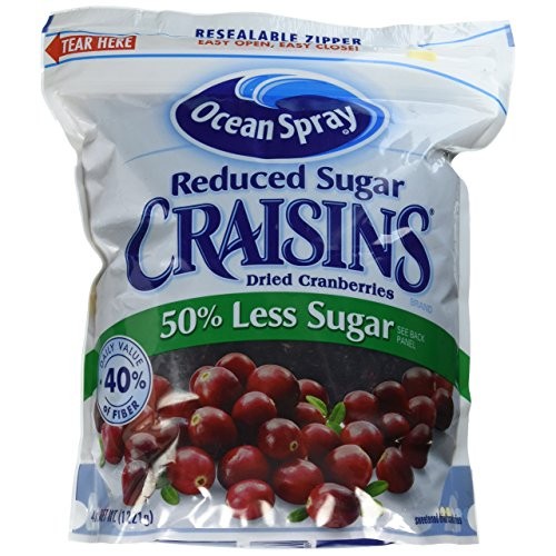 Ocean Spray Reduced Sugar Craisins Dried Cranberries, 43 Oz.