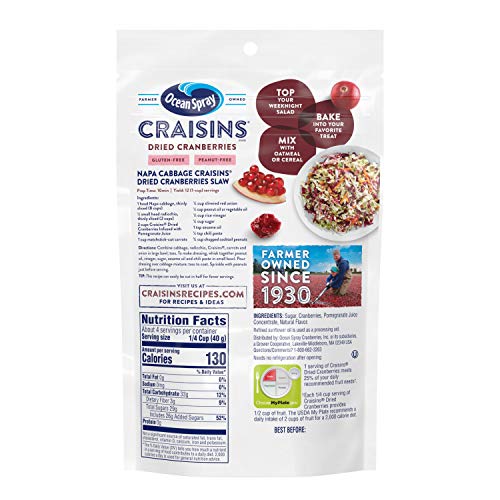 Ocean Spray Craisins Dried Cranberries, Pomegranate Juice, 6 Oz
