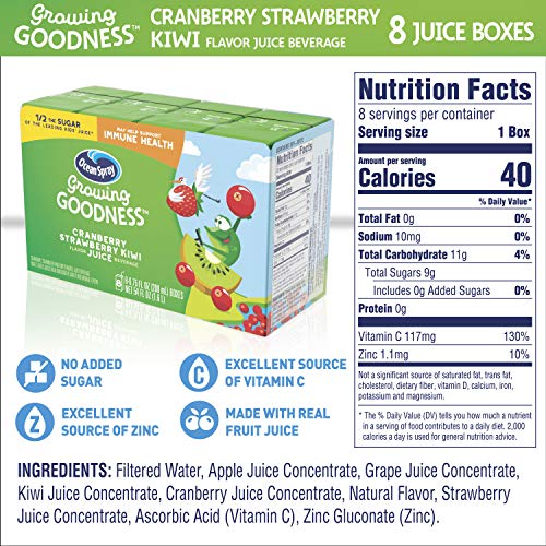 Ocean Spray Growing Goodness Kids Juice Beverage, Cranberry Stra...