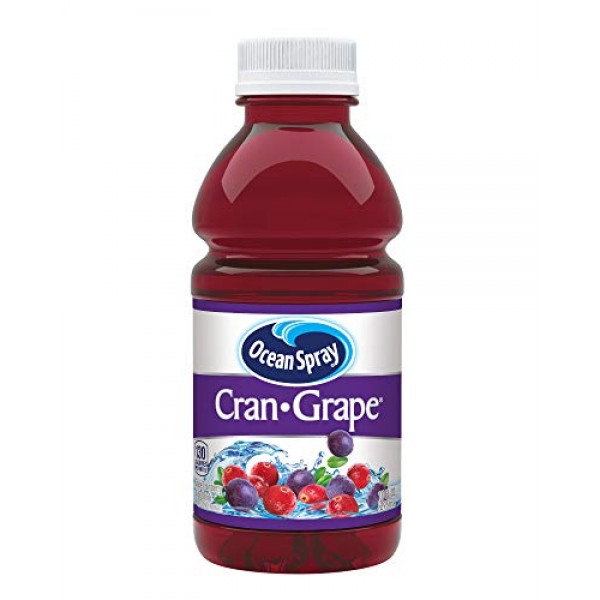 Ocean Spray Juice Drink, Cran-Grape, 10 Ounce Bottle Pack of 6