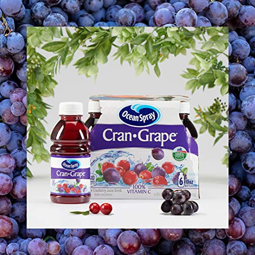 Ocean Spray Juice Drink, Cran-Grape, 10 Ounce Bottle Pack Of 6