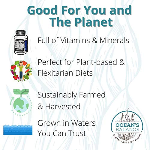 Ocean’S Balance Organic Whole Leaf Kombu - Maine Coast Seaweed -