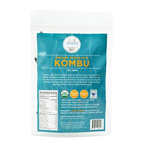 Ocean’S Balance Organic Whole Leaf Kombu - Maine Coast Seaweed -
