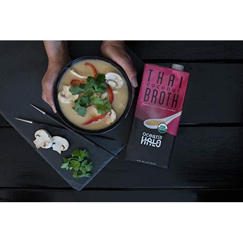 Ocean’S Halo Organic And Vegan Thai Coconut Broth, 32 Oz. Per Un