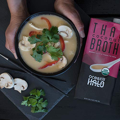 Ocean’S Halo Organic And Vegan Thai Coconut Broth, 32 Oz. Per Un