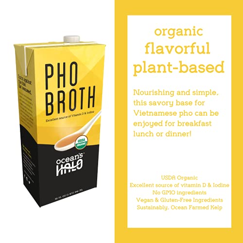 Oceans Halo, Organic And Vegan Pho Broth, 32 Fl Oz