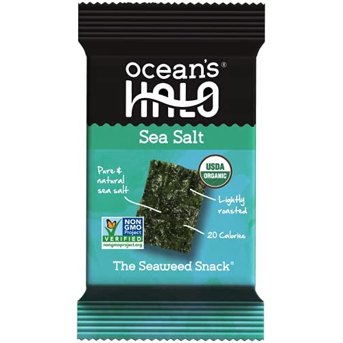 Oceans Halo Organic Sea Salt Seaweed Snacks, 1 Case 12 Units
