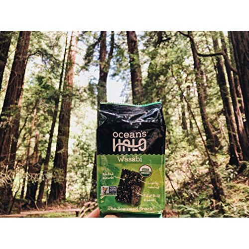 Oceans Halo Seaweed Snacks Wasabi 1 Case Of 12 Unit Trays