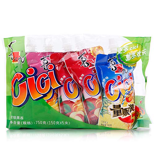喜之郎cici果汁吸吸果冻750G/150G5袋 果冻果粒休闲零食大礼包
