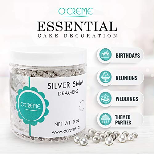 Ocreme Silver Dragees Cake Decorating Supplies For Bakers: Cook