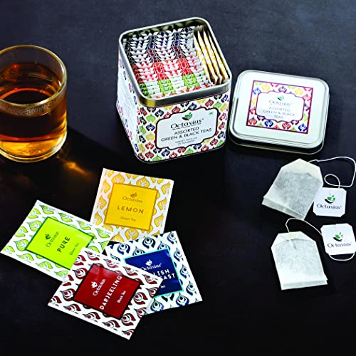 Octavius Black &Amp; Green Tea Sampler, 6 Teas - Assorted Black &Amp; Gr