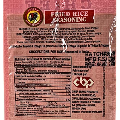 Chief Fried Rice Seasoning Pack Of 6 Sealed With Odatzgood Keych