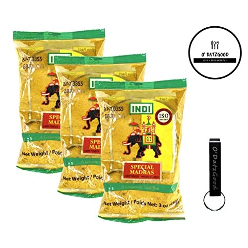 Indi Madras Curry Powder 3oz Pack of 3 Sealed with O Datz Good K... Indi Madras Curry Powder 3oz Pack of 3 Sealed with O Datz Good K...