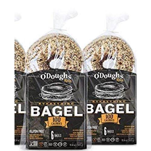Odough Gluten Free Bagel Thins, Everything, 100 Calorie Bagels,