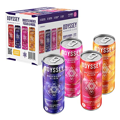 ODYSSEY ELIXIR - Sparkling Energy Mushroom Drink - Lions Mane & ... ODYSSEY ELIXIR - Sparkling Energy Mushroom Drink - Lions Mane & ...
