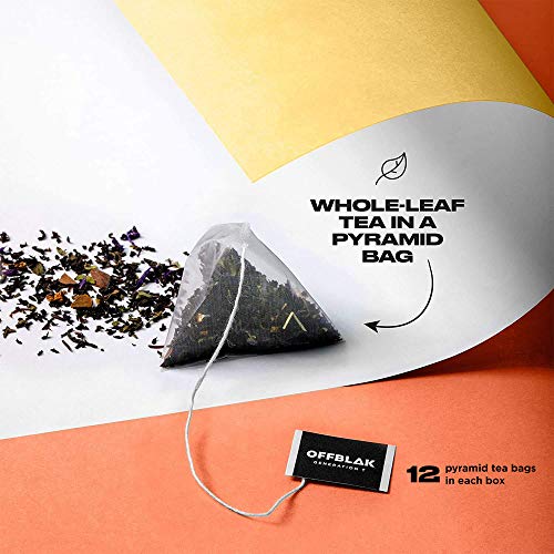 Offblak Chill Out | Just Dessert Black Tea 12 Pyramid Tea Bags,
