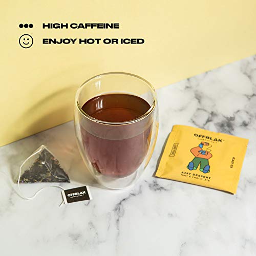 Offblak Chill Out | Just Dessert Black Tea 12 Pyramid Tea Bags,