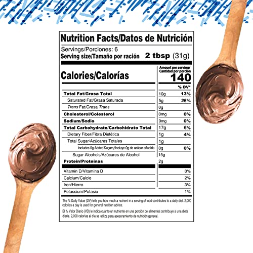 OH! Mai Hazelnut Chocolate Spread 7.5 oz Jar - No Sugar Added, G...