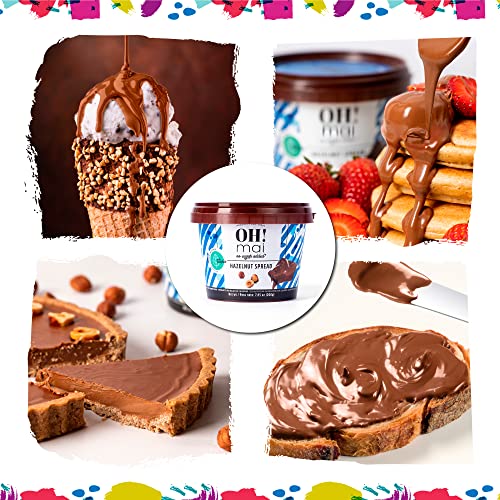 OH! Mai Hazelnut Chocolate Spread 7.5 oz Jar - No Sugar Added, G...