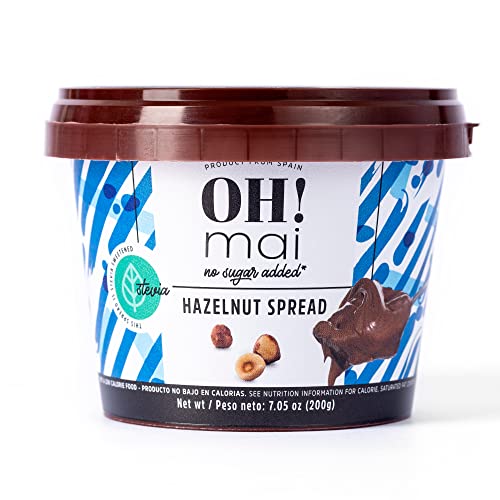 OH! Mai Hazelnut Chocolate Spread 7.5 oz Jar - No Sugar Added, G...