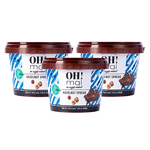 OH! Mai Hazelnut Chocolate Spread 7.5 oz Jar - No Sugar Added, G...