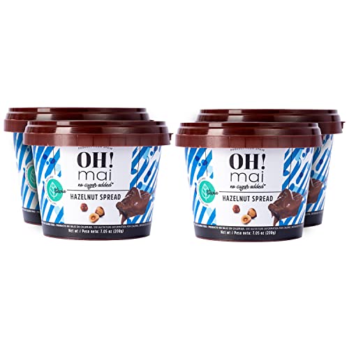OH! Mai Hazelnut Chocolate Spread 7.5 oz Jar - No Sugar Added, G...