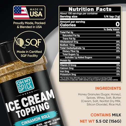 Ice Cream Toppings Variety Pack - Chocolate Powder & Cinnamon Ro...