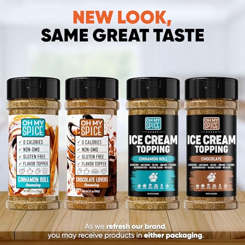 Ice Cream Toppings Variety Pack - Chocolate Powder & Cinnamon Ro...