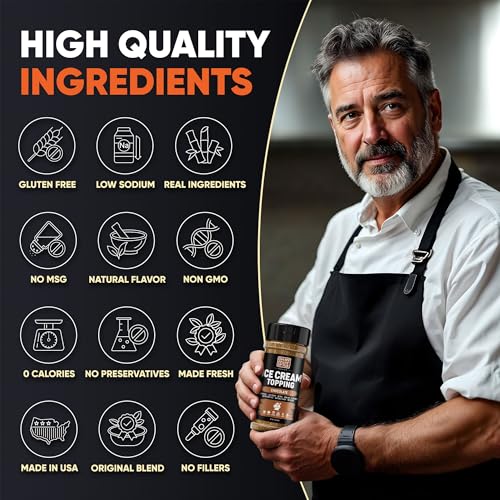 Ice Cream Toppings Variety Pack - Chocolate Powder & Cinnamon Ro...