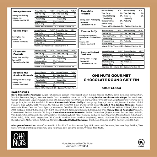 Chocolate Candy Gift Basket | Gourmet Holiday Snack Round Tin Bo