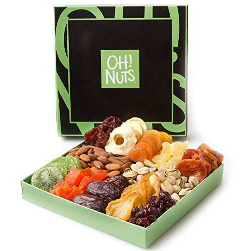 Holiday Nut And Dried Fruit Gift Basket, Healthy Gourmet Snack C