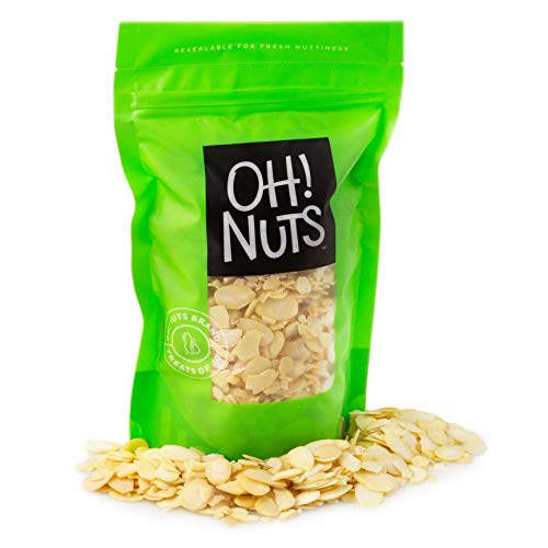Oh! Nuts Blanched Sliced Almonds | 24Oz Bulk Bag Raw Unsalted Sk