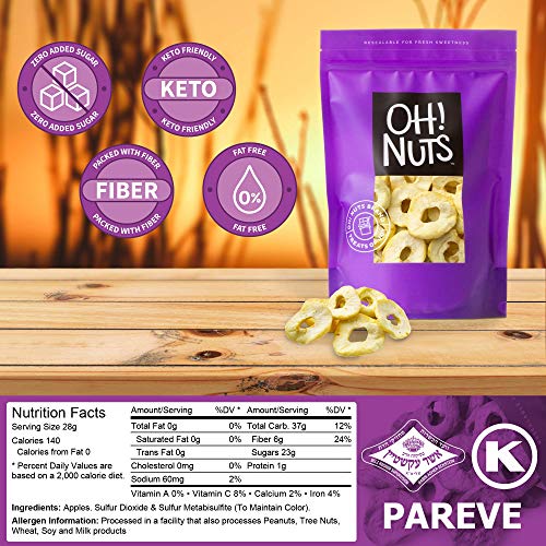 Oh! Nuts Dried Apple Rings | 26Oz Bulk Bag Fresh Dehydrated Unsw