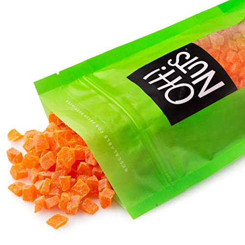 Oh! Nuts Dried Diced Papaya | 2Lb Bulk Bag Dehydrated Pawpaw Tre