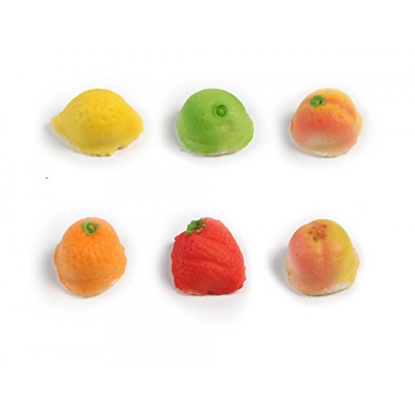 Oh! Nuts Fresh Gourmet Marzipan Candy Fruits Basket, 54 Piece Ho...