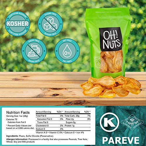 Oh! Nuts Jumbo Dried Pears | Bulk Bag Of Fresh California Sun Dr