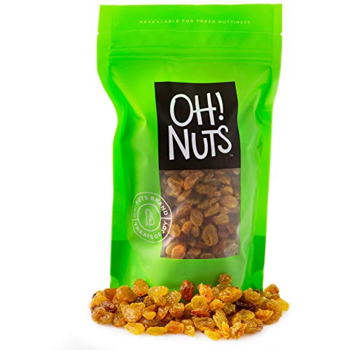 Oh! Nuts Jumbo Golden Raisins | 32Oz Bulk Bag Of Fresh Sun Dried
