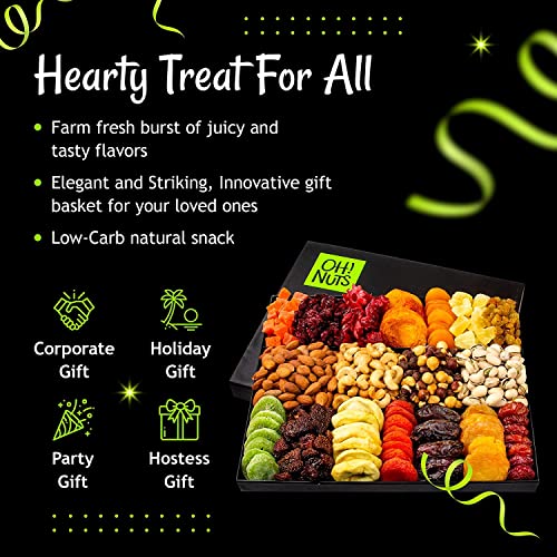 Oh! Nuts - Nut &Amp; Dried Fruit Basket | Gourmet Holiday Kosher Gif