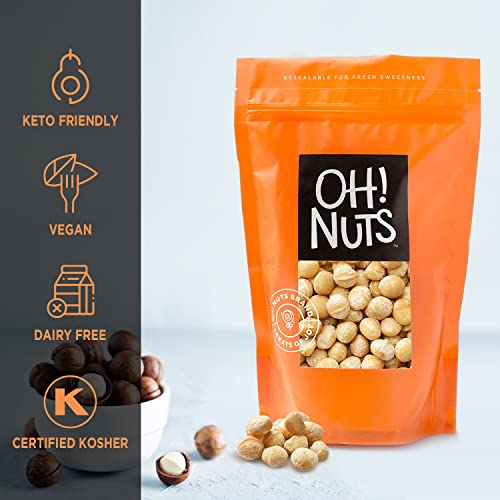 Oh! Nuts Oven Roasted Macadamia Nuts | Dry-Roast, Unsalted, & Gl...
