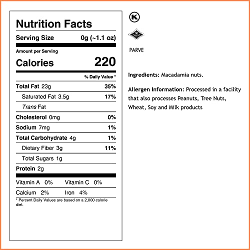 Oh! Nuts Oven Roasted Macadamia Nuts | Dry-Roast, Unsalted, & Gl...