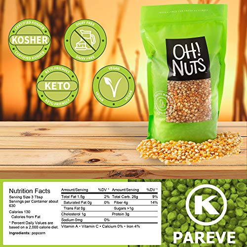 Oh! Nuts Popcorn Kernel Seeds | Bulk 5Lb Bag Of 100% All Natural