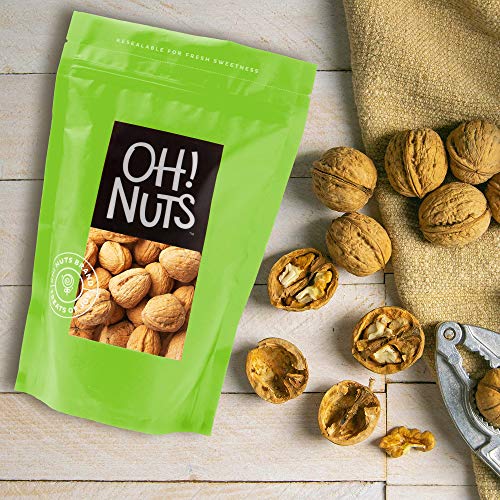 Oh! Nuts Raw Walnuts In Shell | Resealable 4-Lb. Bulk Bag For Ul