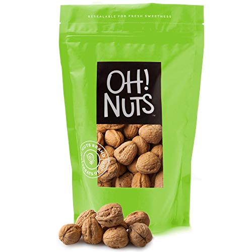 Oh! Nuts Raw Walnuts In Shell | Resealable 4-Lb. Bulk Bag For Ul