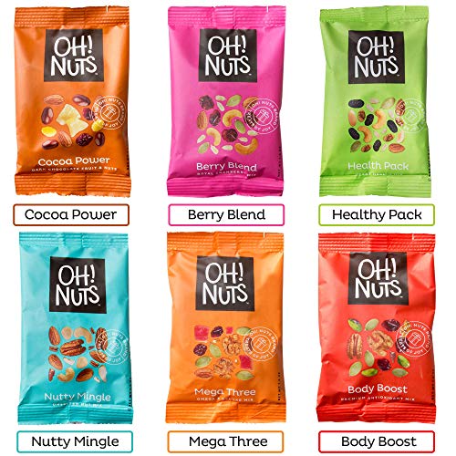 Oh! Nuts Trail Mix Snack Pack - Dried Fruits, Berries, Salted An Oh! Nuts Trail Mix Snack Pack - Dried Fruits, Berries, Salted An